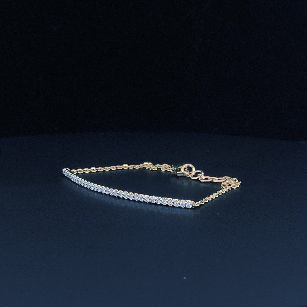Classic Diamond Tennis Bracelet -Gold-Plated (Vermeil) Lab-Grown Diamonds | VLB00004