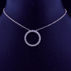 Diamond Circle Pendant - Gold-Plated (Vermeil) Lab-Grown Diamonds | VLP00263