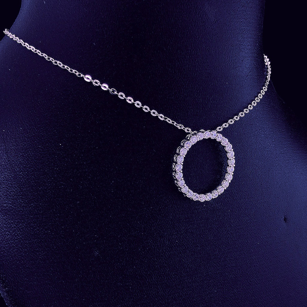 Diamond Circle Pendant - Gold-Plated (Vermeil) Lab-Grown Diamonds | VLP00263