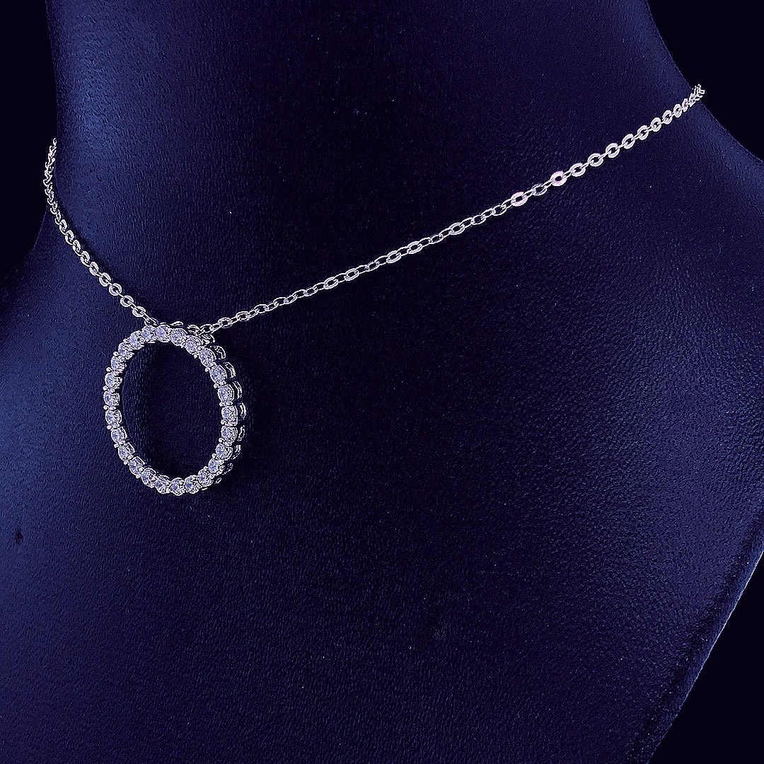 Diamond Circle Pendant - Gold-Plated (Vermeil) Lab-Grown Diamonds | VLP00263