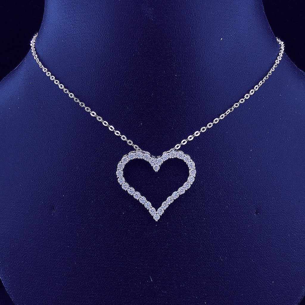 Open Heart Diamond Pendant - Gold-Plated (Vermeil) Lab-Grown Diamonds | VLP00264