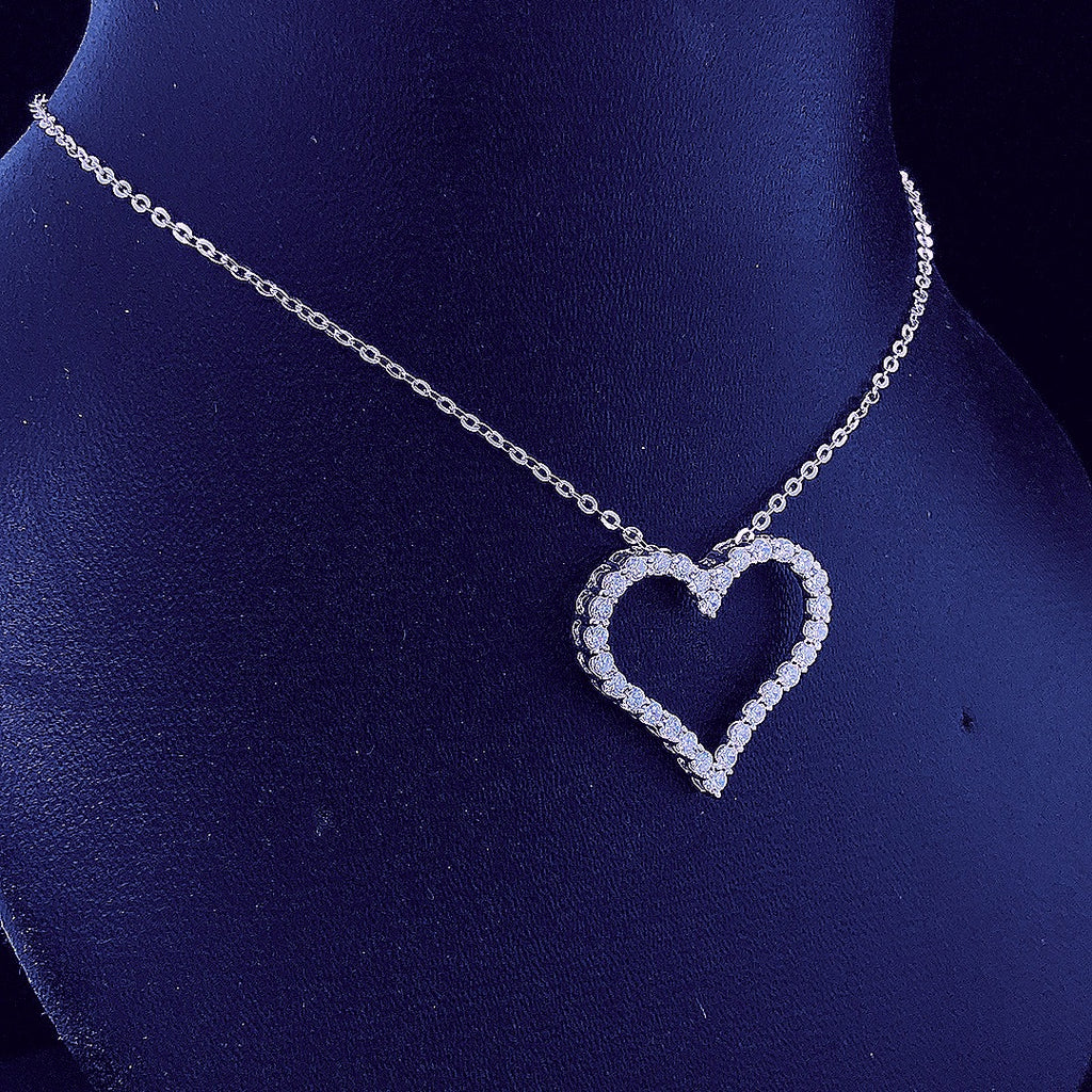 Open Heart Diamond Pendant - Gold-Plated (Vermeil) Lab-Grown Diamonds | VLP00264