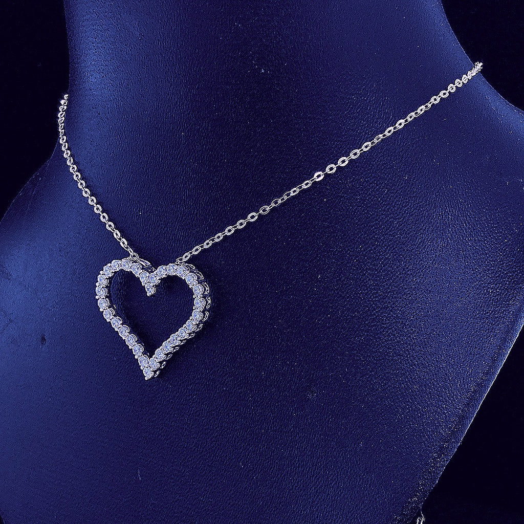 Open Heart Diamond Pendant - Gold-Plated (Vermeil) Lab-Grown Diamonds | VLP00264