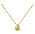Teardrop Diamond Necklace - Gold-Plated (Vermeil) Lab-Grown Diamonds | VNK00060
