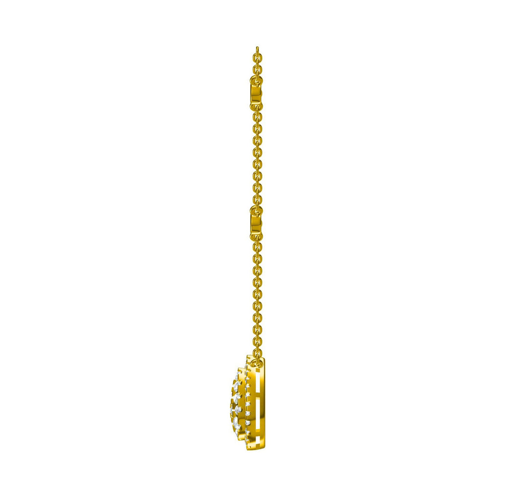Teardrop Diamond Necklace - Gold-Plated (Vermeil) Lab-Grown Diamonds | VNK00060