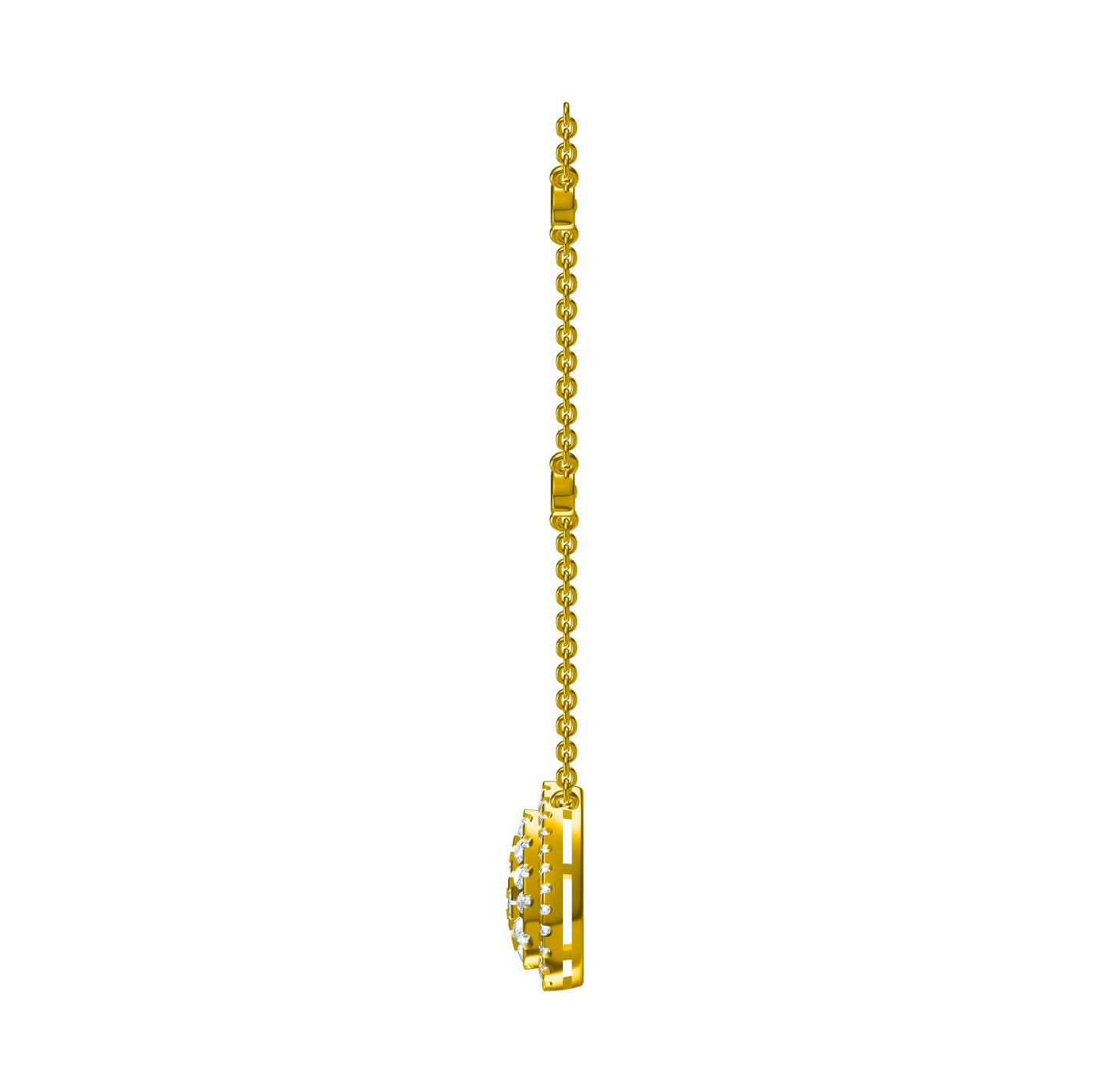 Teardrop Diamond Necklace - Gold-Plated (Vermeil) Lab-Grown Diamonds | VNK00060