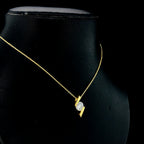 Bypass Solitaire Diamond Pendant -Gold-Plated (Vermeil) Lab-Grown Diamond | VP240096
