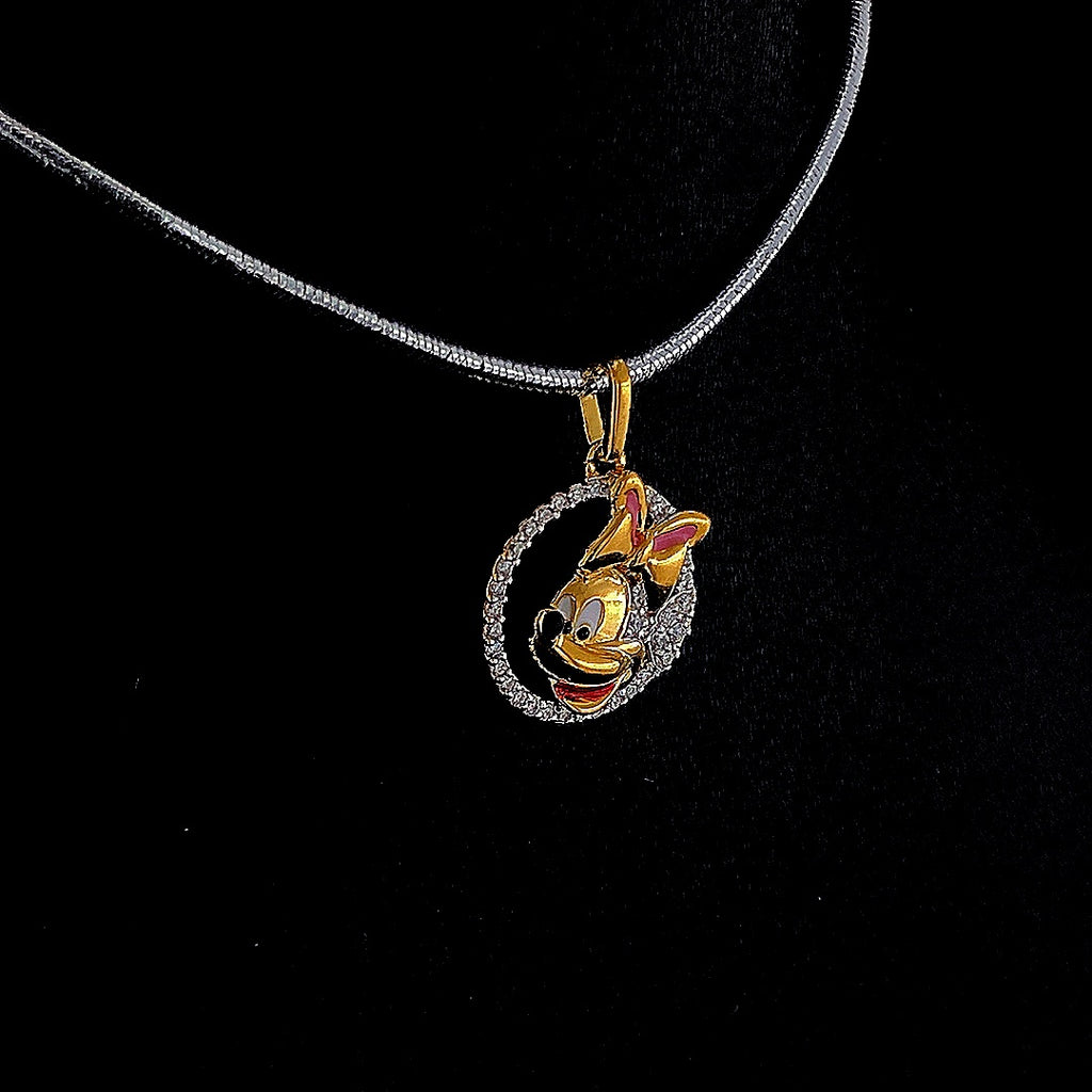 Mickey Mouse Diamond Pendant - Gold-Plated (Vermeil) Disney Jewelry | VP240246A