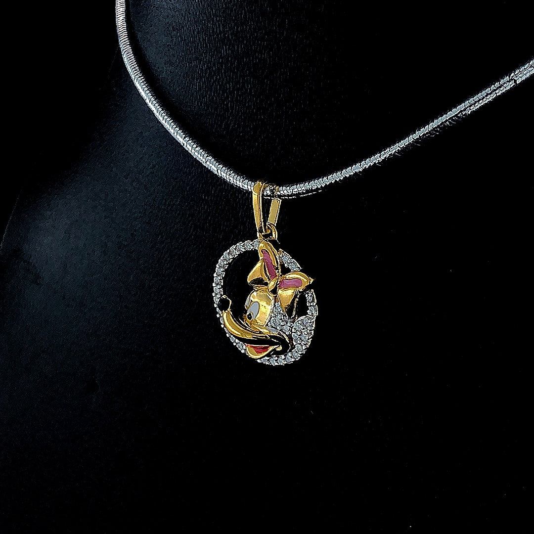 Mickey Mouse Diamond Pendant - Gold-Plated (Vermeil) Disney Jewelry | VP240246A