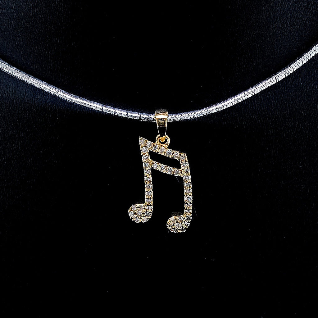 Music Note Pendant - Gold-Plated (Vermeil) Lab-Grown Diamonds | VP240290