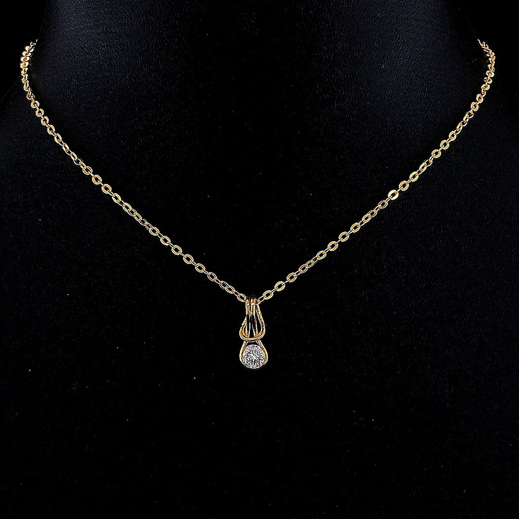 Mini Round Cluster Diamond Pendant - Gold-Plated (Vermeil) Lab-Grown Diamonds | VP250072