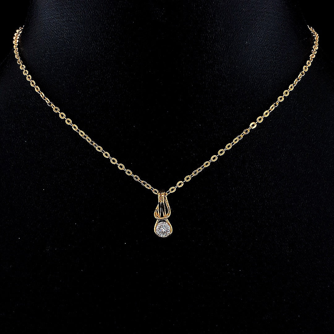 Mini Round Cluster Diamond Pendant - Gold-Plated (Vermeil) Lab-Grown Diamonds | VP250072
