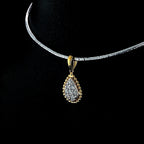 Pear-Shaped Cluster Diamond Pendant - Gold-Plated (Vermeil) Lab-Grown Diamonds | VP250097