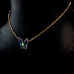 Butterfly Enamel Pendant -Gold-Plated (Vermeil) Lab-Grown Diamonds | VP250126