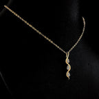 Triple Teardrop Twist Pendant - Gold-Plated (Vermeil) Lab-Grown Diamonds | VP250179