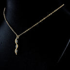 Triple Teardrop Twist Pendant - Gold-Plated (Vermeil) Lab-Grown Diamonds | VP250179