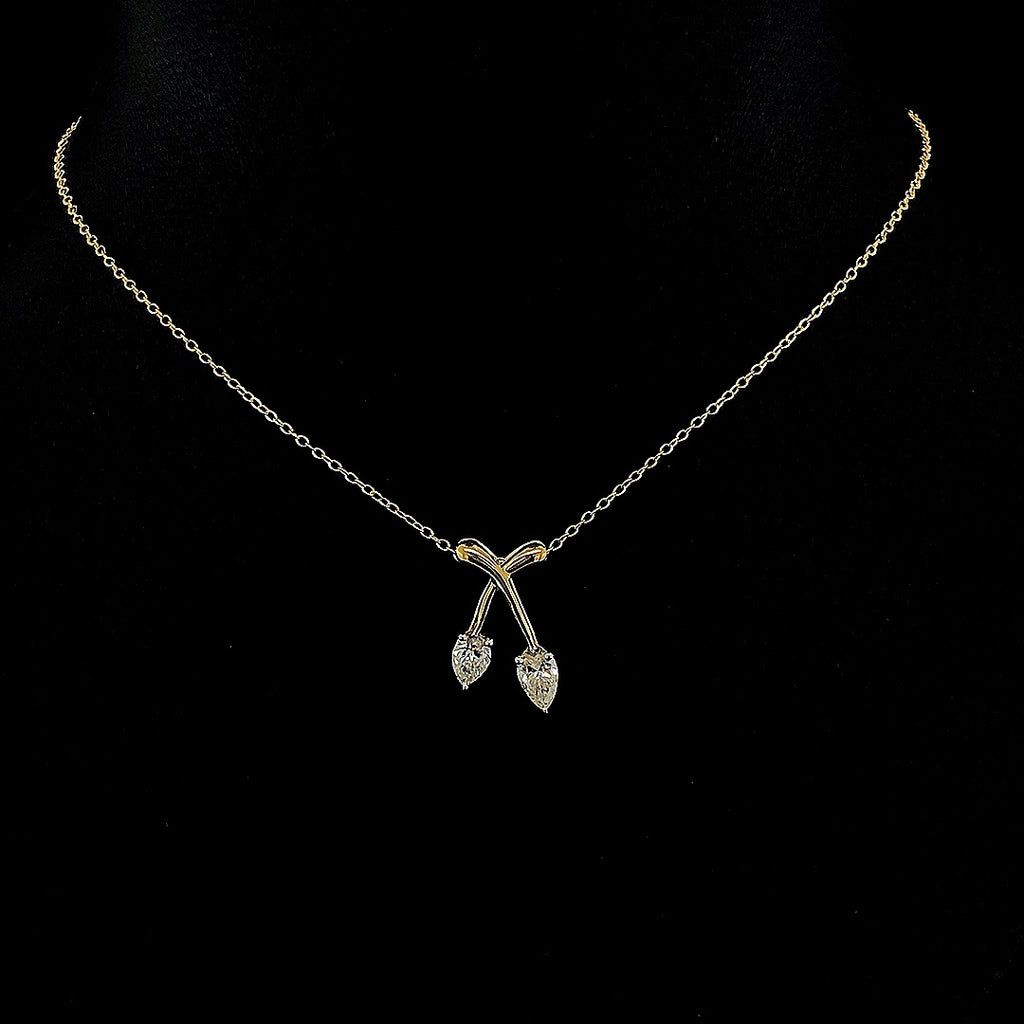 Double Tulip Pendant - Gold-Plated (Vermeil) Lab-Grown Diamonds | VP250180