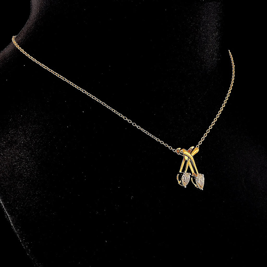 Double Tulip Pendant - Gold-Plated (Vermeil) Lab-Grown Diamonds | VP250180