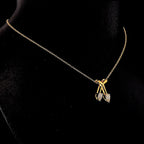 Double Tulip Pendant - Gold-Plated (Vermeil) Lab-Grown Diamonds | VP250180