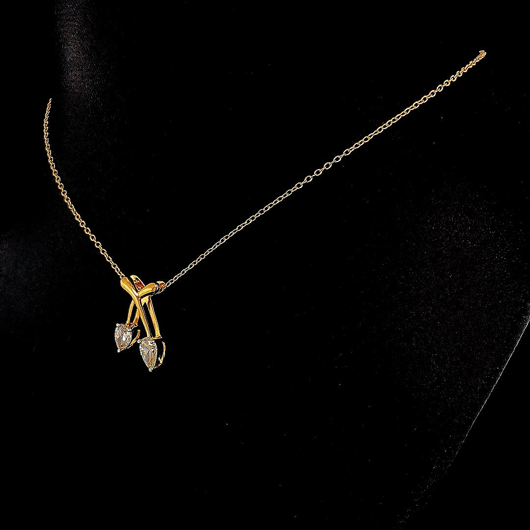 Double Tulip Pendant - Gold-Plated (Vermeil) Lab-Grown Diamonds | VP250180