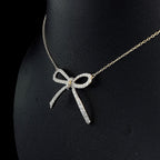 Diamond Bow Pendant - Gold-Plated (Vermeil) Lab-Grown Diamonds | VP250226