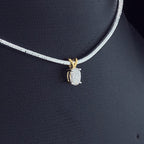 Oval Solitaire Diamond Pendant -Gold-Plated (Vermeil) Lab-Grown Diamond | VP250253
