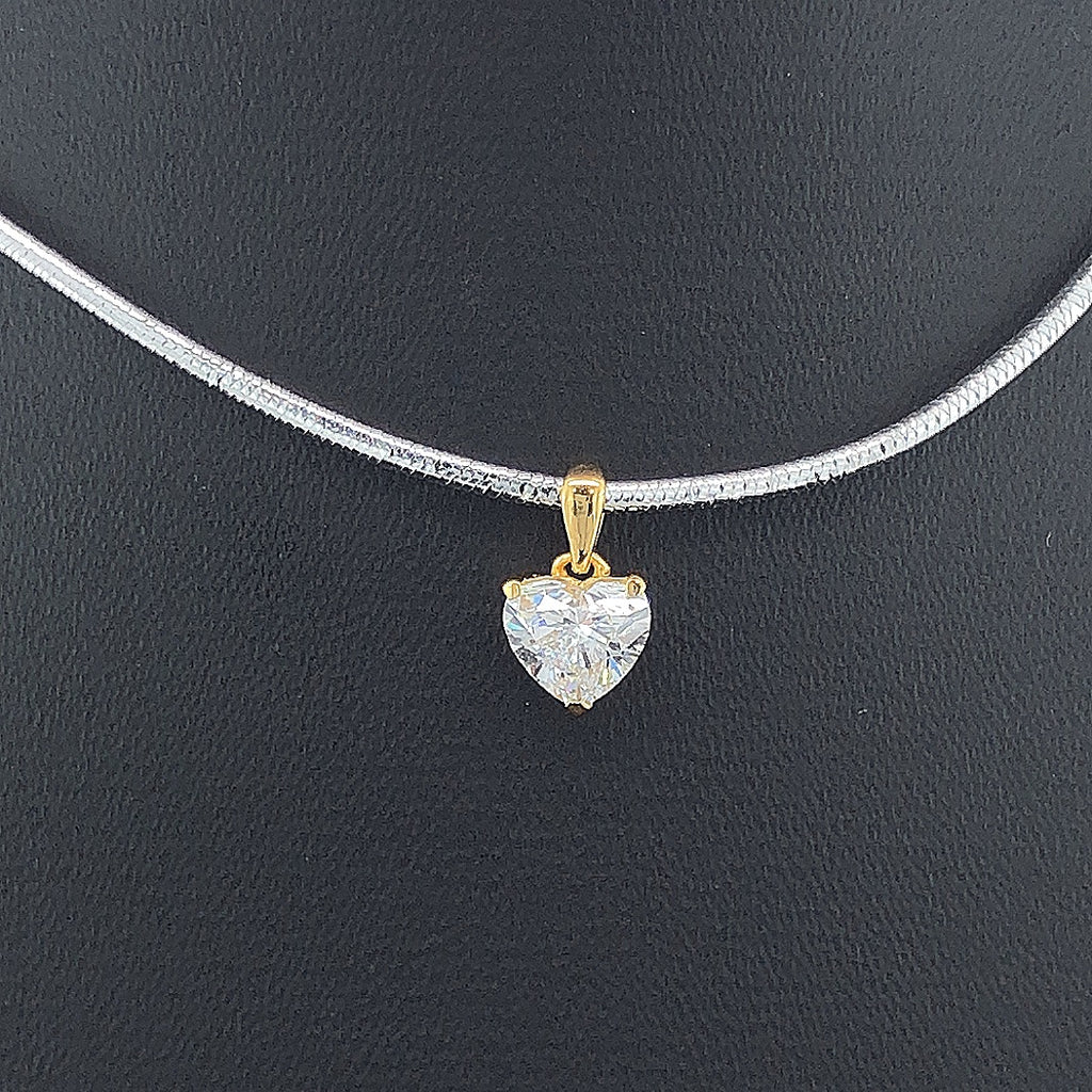 Heart Solitaire Diamond Pendant - Gold-Plated (Vermeil) Lab-Grown Diamond | VP250333
