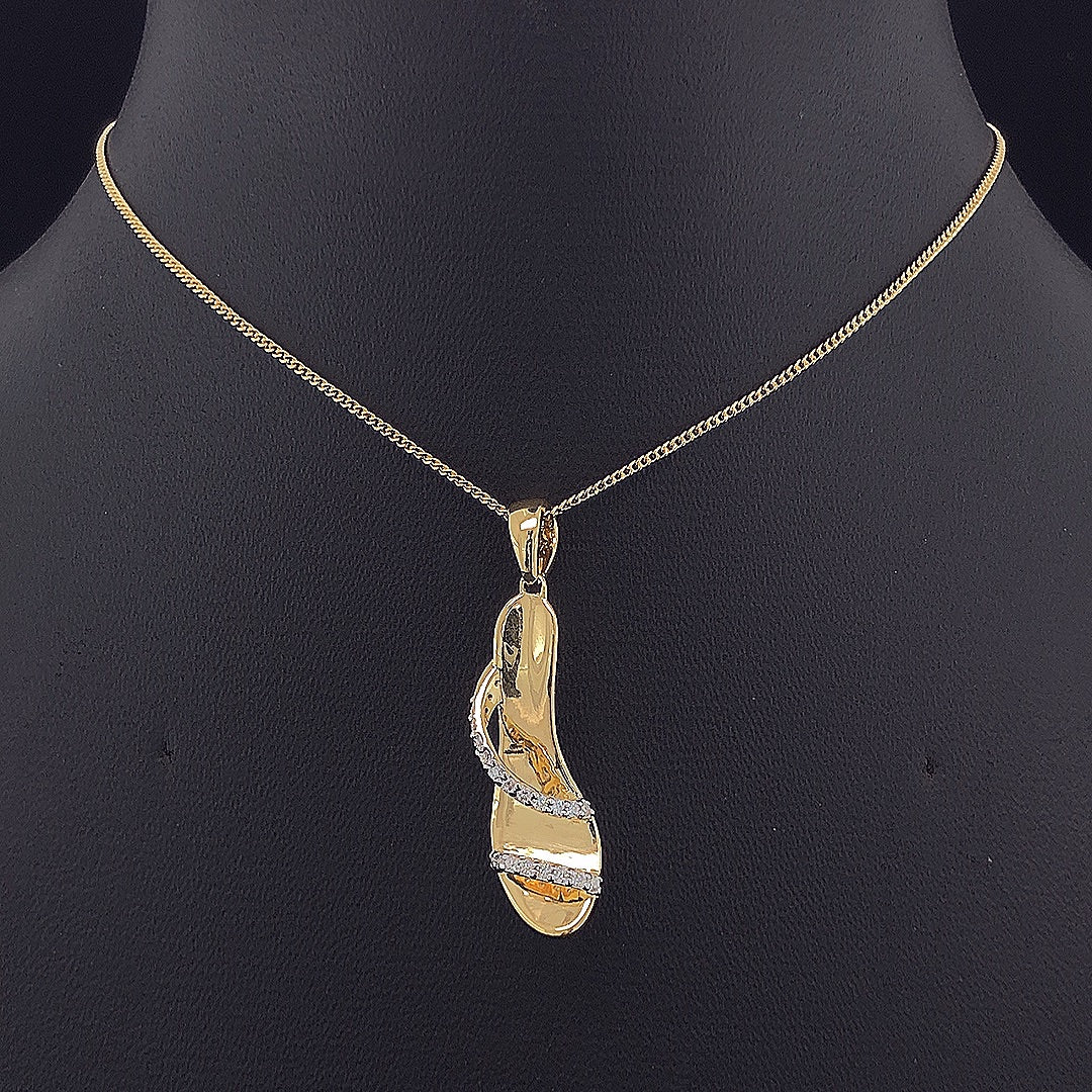 High Heel Shoe Pendant - Gold-Plated (Vermeil) Lab-Grown Diamonds | VP250356