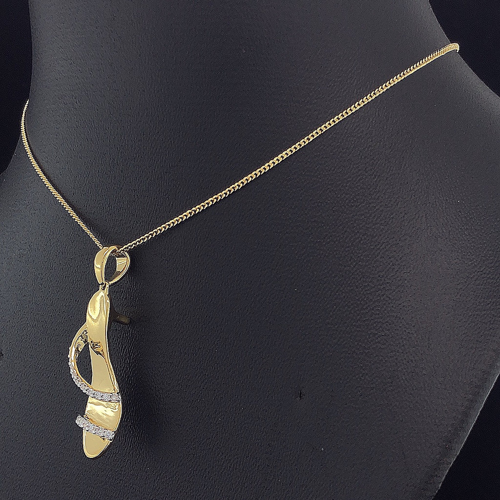 High Heel Shoe Pendant - Gold-Plated (Vermeil) Lab-Grown Diamonds | VP250356