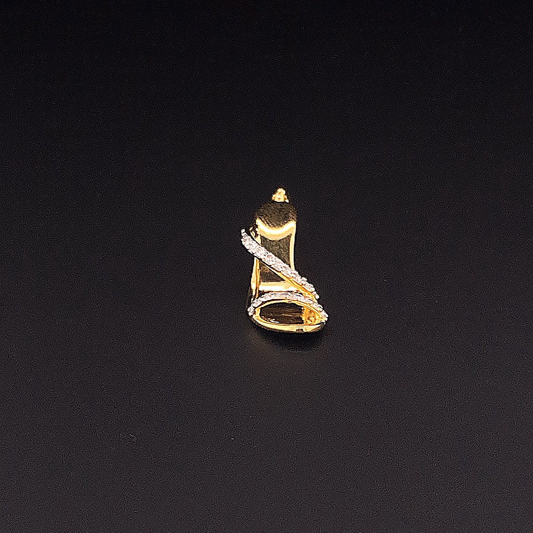 High Heel Shoe Pendant - Gold-Plated (Vermeil) Lab-Grown Diamonds | VP250356