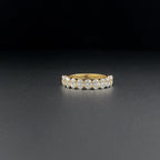 Gold-Plated (Vermeil) Lab-Grown Diamond Oval Half Eternity Band VR250406