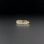 Gold-Plated (Vermeil) Lab-Grown Diamond Oval Half Eternity Band VR250406