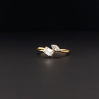 Gold-Plated (Vermeil) Lab-Grown Diamond Toi et Moi Ring - Marquise & Emerald Cut VR250417