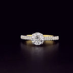 Gold-Plated (Vermeil) Lab-Grown Diamond Solitaire Engagement Ring VR251242