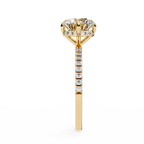 2.50ct Round Brilliant Cut Lab-Grown Diamond Engagement Ring | 18K Gold Vermeil Pavé | VR260002