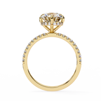 2.50ct Round Brilliant Cut Lab-Grown Diamond Engagement Ring | 18K Gold Vermeil Pavé | VR260002