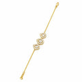 Teardrop Halo Diamond Bracelet -Gold-Plated (Vermeil) Lab-Grown Diamonds | VB250081