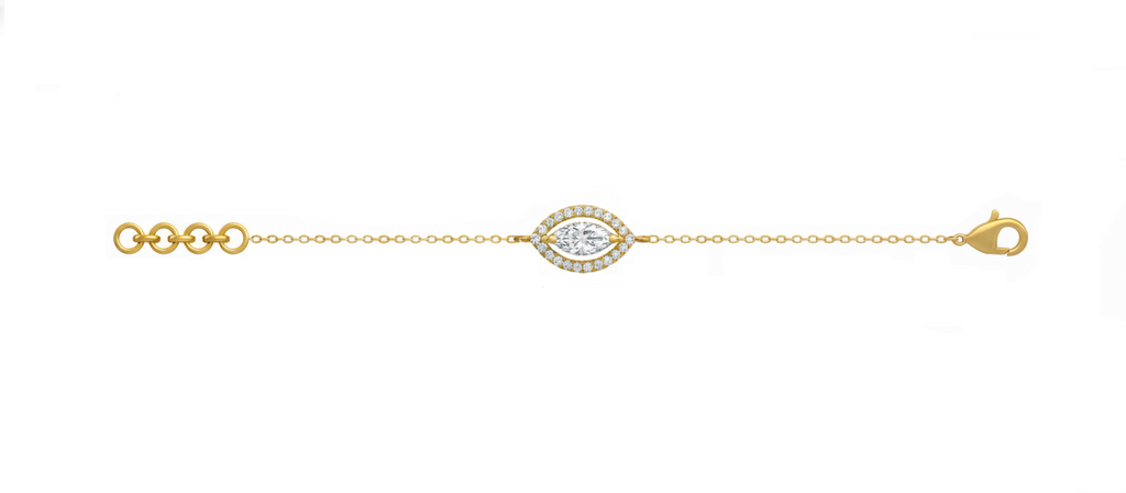 Evil Eye Diamond Bracelet -Gold-Plated (Vermeil) Lab-Grown Diamonds | VB250269