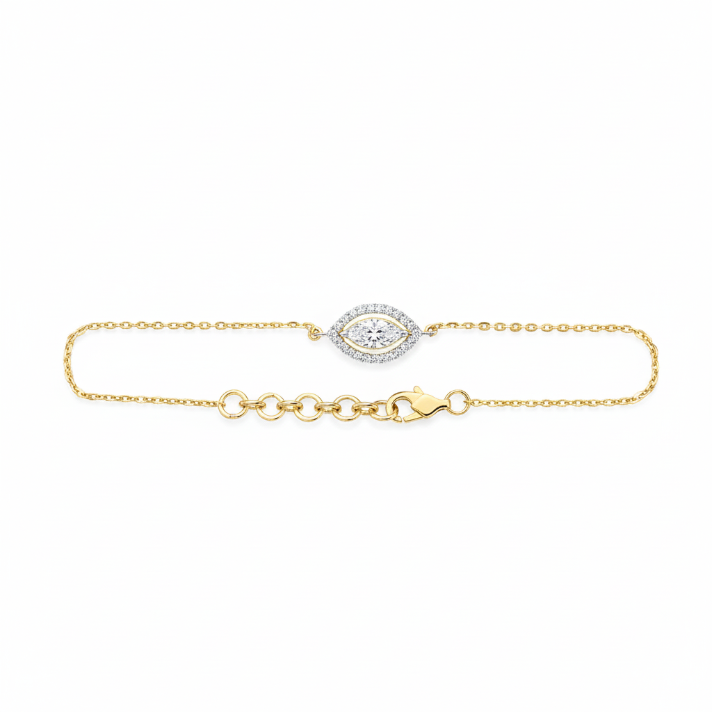 Evil Eye Diamond Bracelet -Gold-Plated (Vermeil) Lab-Grown Diamonds | VB250269
