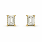 Emerald-Cut Solitaire Stud Earrings - Gold-Plated (Vermeil) Lab-Grown Diamonds | VE250260