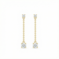 Diamond Drop Earrings - Gold-Plated (Vermeil) Lab-Grown Diamonds | VE250544