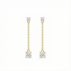 Diamond Drop Earrings - Gold-Plated (Vermeil) Lab-Grown Diamonds | VE250544