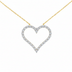 Open Heart Diamond Pendant - Gold-Plated (Vermeil) Lab-Grown Diamonds | VLP00264