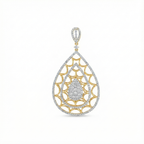 Pear-Shaped Filigree Pendant - Gold-Plated (Vermeil) Lab-Grown Diamonds | VP220242