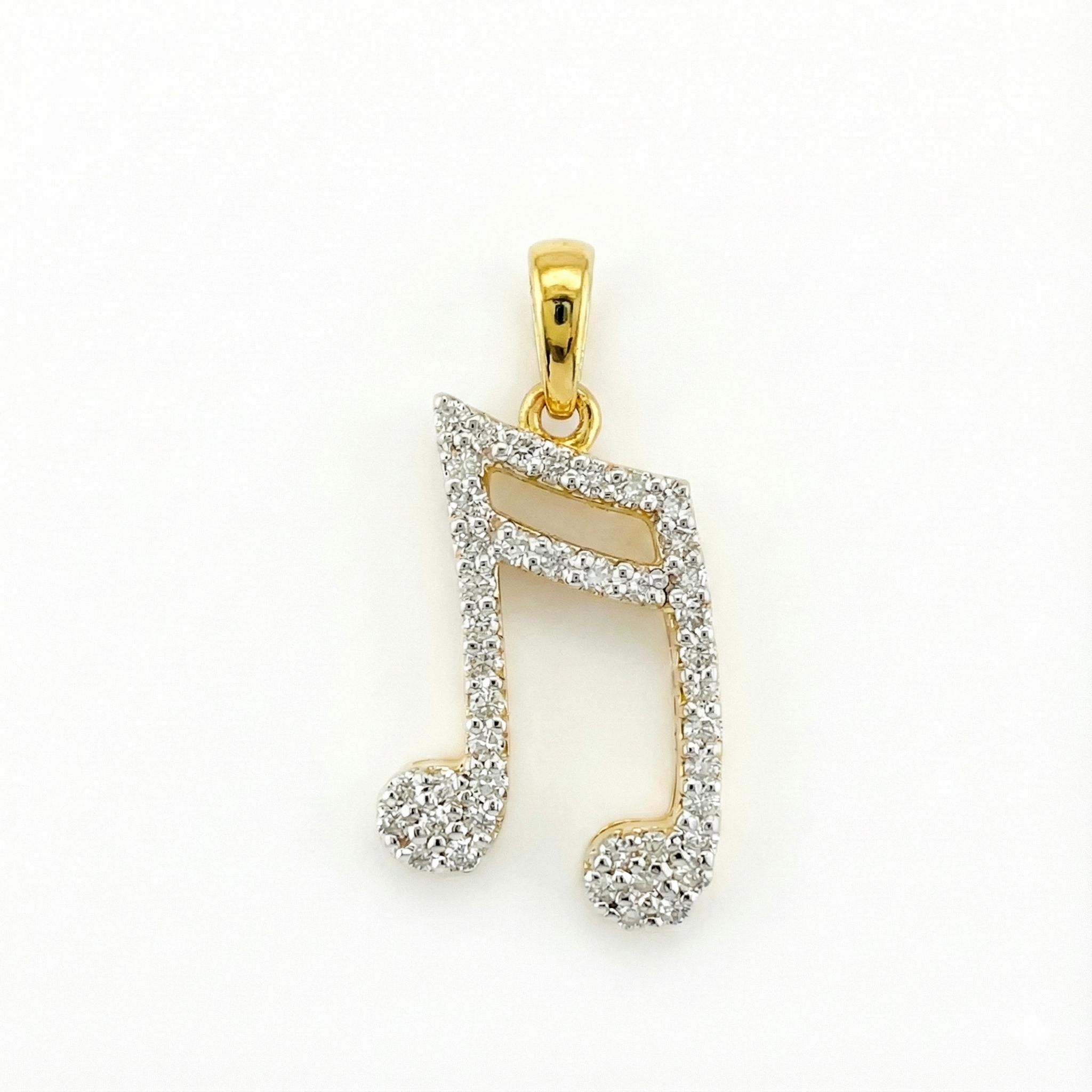 Music Note Pendant - Gold-Plated (Vermeil) Lab-Grown Diamonds | VP240290