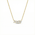 Mixed-Cut Diamond Cluster Necklace - Gold-Plated (Vermeil) Lab-Grown Diamonds | VP240941