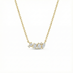 Mixed-Cut Diamond Cluster Necklace - Gold-Plated (Vermeil) Lab-Grown Diamonds | VP240941