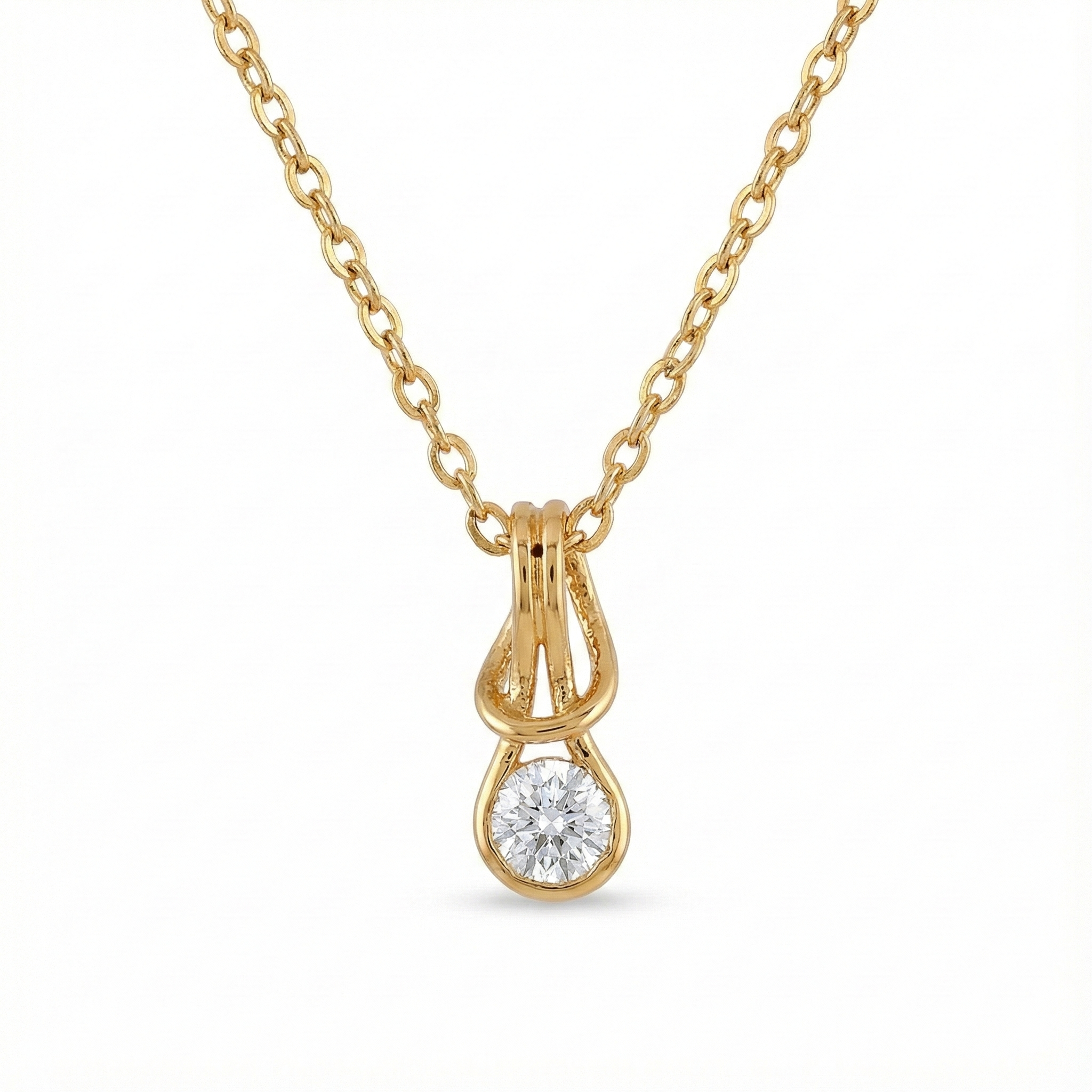 Mini Round Cluster Diamond Pendant - Gold-Plated (Vermeil) Lab-Grown Diamonds | VP250072