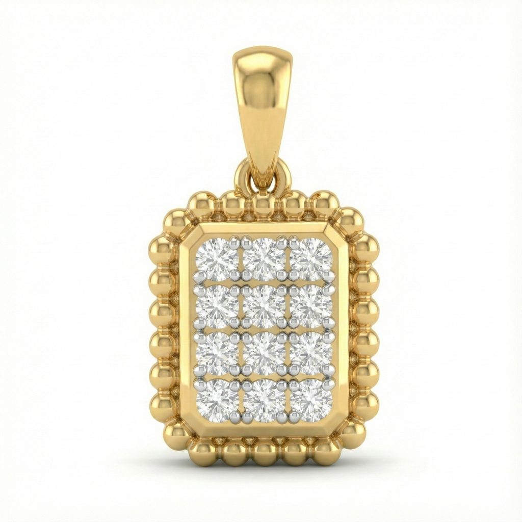 Cluster Diamond Pendant - Gold-Plated (Vermeil) Lab-Grown Diamonds | VP250096