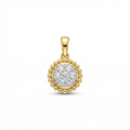 Round Cluster Diamond Pendant - Gold-plated (Vermeil) Lab-Grown Diamonds | VP250098